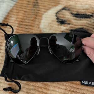 Aviator Style Polarized Sunglasses — Black Mirrors Neven Brand